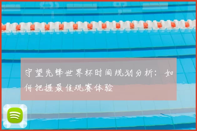 守望先锋世界杯时间规划分析：如何把握最佳观赛体验